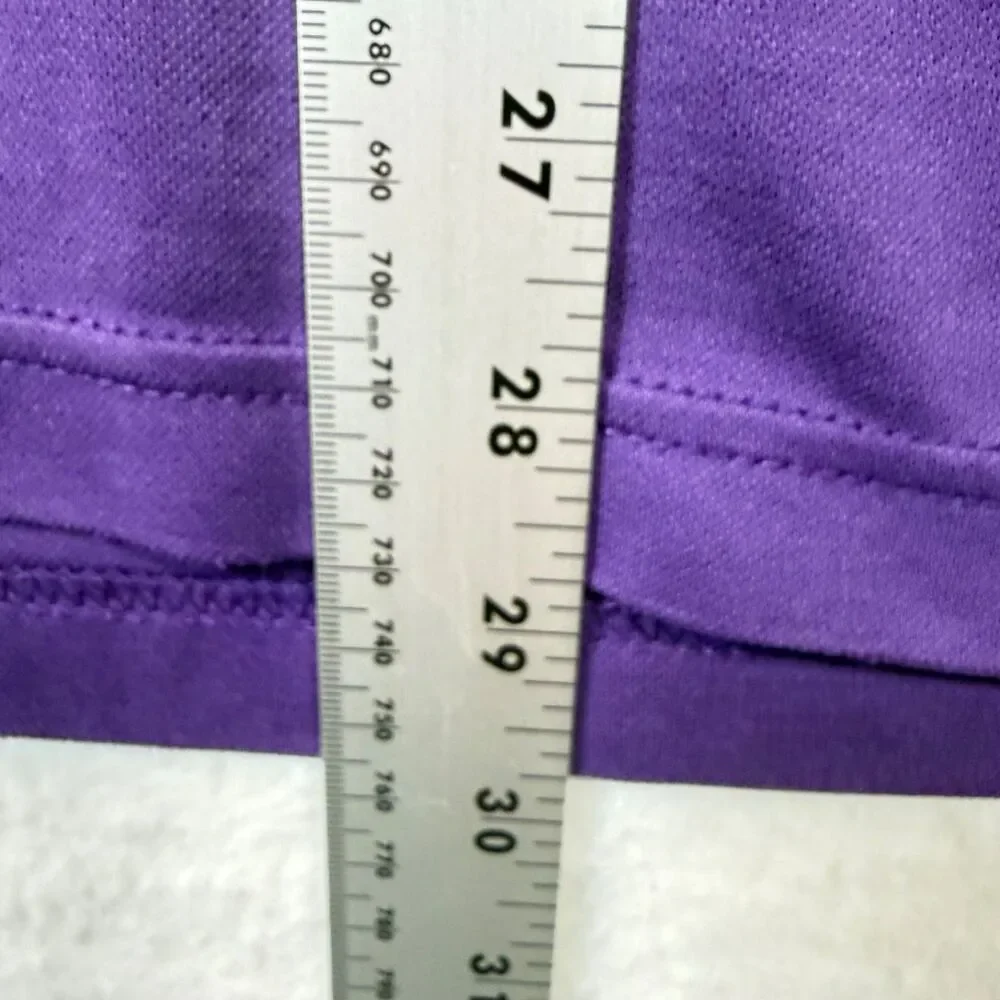 Bugatchi Uomo Polo Shirt M Purple Modal Blend Plaid Trim 3 Button Stretch